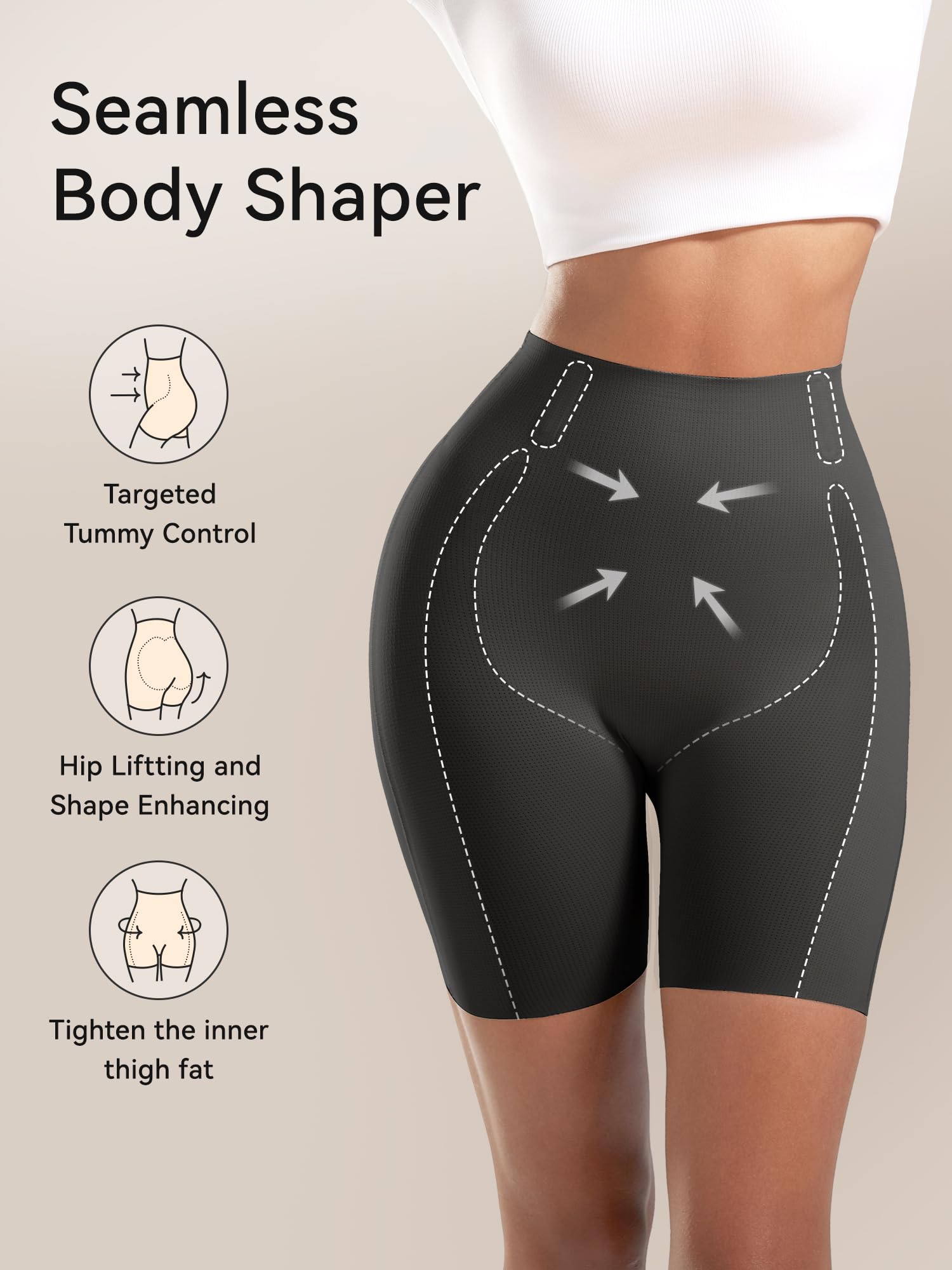 Liyunee Tummy Control Shapewear Shorts for Women - Image 2